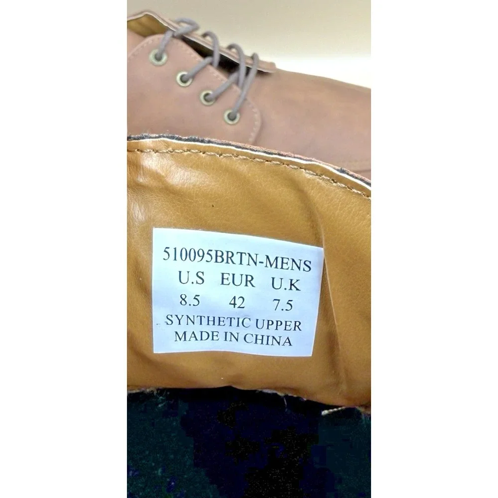 Levi Strauss Shoes Men's 8.5 Brown Faux Suede Leather Comfort Insole Lace‎ Up